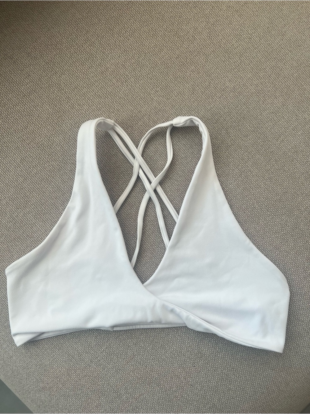 CSB White Strappy Sports Bra in M